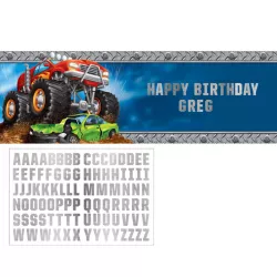 1 Guirlande personnalisable - Monster Truck