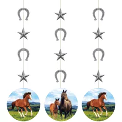3 Décorations à suspendre - Cheval