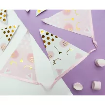 1 Guirlande triangle en papier chat
