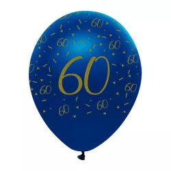 Palloncini numerici "Navy & Gold - Numero: 60
