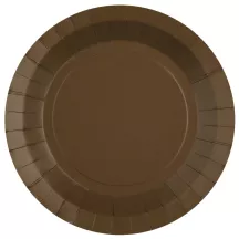10 Schokobraune Pappteller