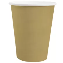 10 light brown paper cups