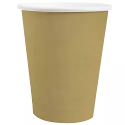 10 light brown paper cups