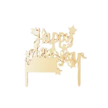 1 cake topper in legno a led - Buon Anno