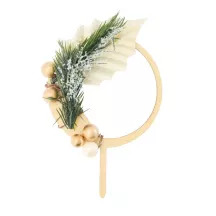 1 cake topper in legno - Ghirlanda di Natale
