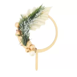 1 cake topper in legno - Ghirlanda di Natale