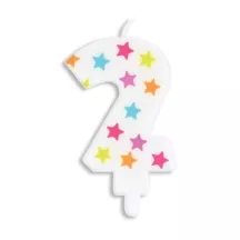 Candle with stars - Number: 2