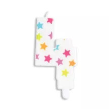 Candle with stars - Number: 4