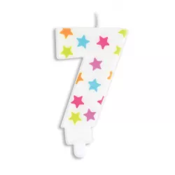Candela numerica con asterisco - Numero: 7