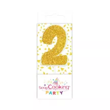 Mini golden candles - Number: 2