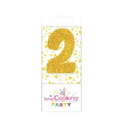 Mini candele oro - Numero: 2