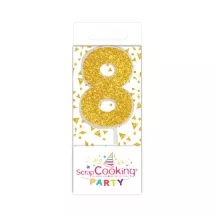 Mini golden candles - Number: 8