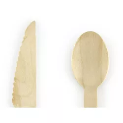 Posate di legno "blu