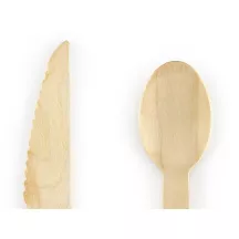 Posate di legno "stelle d'oro