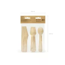 Wooden Cutlery "gold stars"