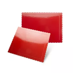 Cake Boards 40x30 cm rectangular thin - Cake board color: Red