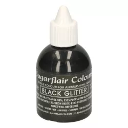 Colorante alimentare metallizzato per aerografo - colore a scelta : Nero glitterato