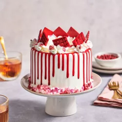 1 bottiglia di cioccolato per Drip Cake "rosso"