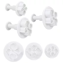 Set d'emporte-pièces hortensia et lilas, 3 tailles (23-35 mm)