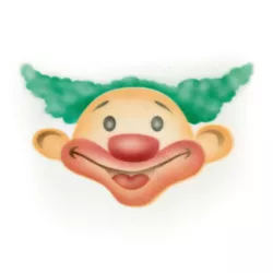 Airbrush Schablone Clown - lebensmittelecht und flexibel