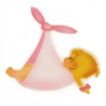 Airbrush stencil baby girl