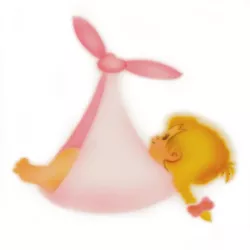 Airbrush stencil baby girl