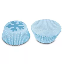 Papierförmchen Eiskristall für Cupcakes und Muffins, 50 Stük