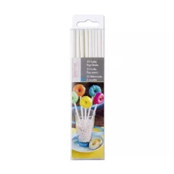 Lolli-Sticks weiss 15 cm, 50 Stück - für CakePops