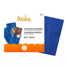Aluminium Folie für Schokoladentafeln Blau 150 Stück