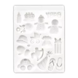 Silicone embosser for baby motifs