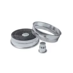 Ausstecher-Set gewellte Ringe, 14-teilig
