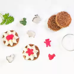 Mini cookie cutter set, 6 pieces
