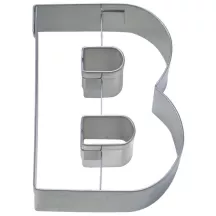 Emporte-pièce lettre B en acier inoxydable, 6.5 cm
