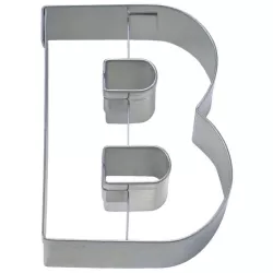 Emporte-pièce lettre B en acier inoxydable, 6.5 cm