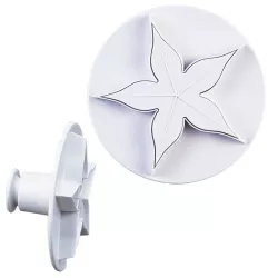 Large lily cookie cutter with lever - for cake decorating
