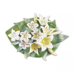 Large lily cookie cutter with lever - for cake decorating