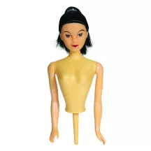 Barbie cake doll attachment with dress baking tin, black hair