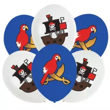 Piraten Luftballone Set, 6er-Pack (Ø 27.5 cm)