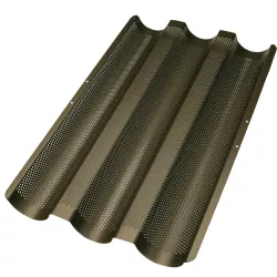 Perforated baguette baking tray, 37 x 23.5 cm