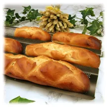 Perforated baguette baking tray, 37 x 23.5 cm
