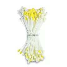 Polline di fiori in plastica medio, giallo/bianco, 144 pezzi