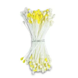 Polline di fiori in plastica medio, giallo/bianco, 144 pezzi