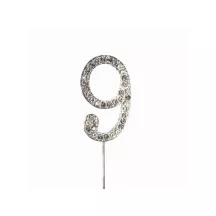 Cake Topper "Diamond Numbers" - Number: 9