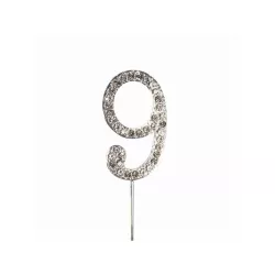 Cake Topper "Diamond Numbers" - Number: 9
