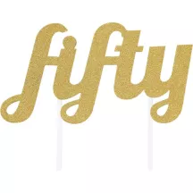Cake topper 50 Oro