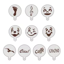 Cappuccino stencils set 2, 10 pieces