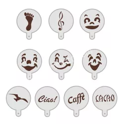 Set stencil per cappuccino 2, 10 pezzi