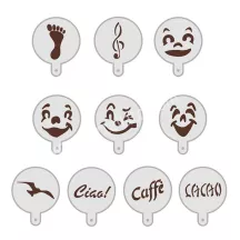 Cappuccino stencils set 2, 10 pieces