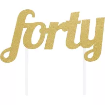 Cake Topper 40 Gold