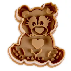 Bear cookie cutter with ejector